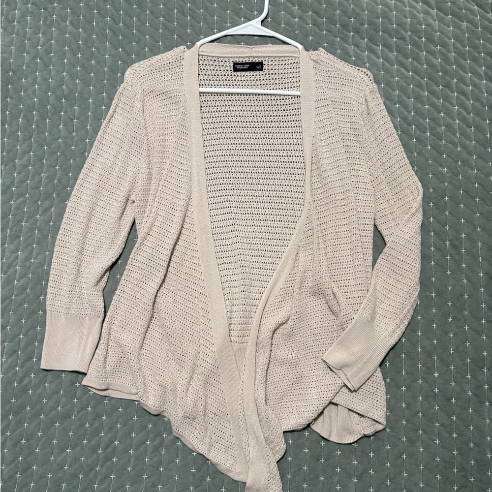 Simply Vera Vera Wang Cream Knit Cardigan